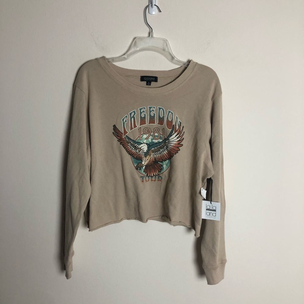 NWT La La Land Creative 1981 Freedom Tour Cut Off Band Tee - Picture 2 of 8